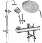 Rea Zuhany- És Kádszett Lungo Diamond Króm Termosztát (REA-P5961)