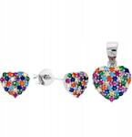  Ezüst Női Fülbevaló Szív Szett