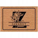 TabPrint Elegáns Lábtörlő A Ház Előtt Személyre szabott név Betűvel Mintákkal (Kokosowa Wycieraczka Frontowa Personalizowana)