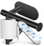 Kanza Öntapadós Wc-papír Tartó Fali Fekete Loft Fém Wc-hez (UCHWYT PRZYLEPNY NA PAPIER TOALETOWY KANZA)