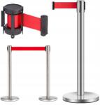 Korbi Elválasztó Oszlop Feltekerhető Szalaggal 2M Szállodai Korlát Fotófülke Króm (Słupek chrom taśma 2m)