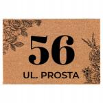 TabPrint Lábtörlő Bejárati Kókusz Sláger Házszám/lakás, Utca Virágok (TWÓJ NUMER DOMU/MIESZKANIA, ULICA KWIATY)