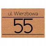 TabPrint Lábtörlő Bejárati Kókusz Bézs 40X60 Az Utca És A Szám A Házban (TWOJA ULICA I NUMER W DOMU)