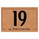 TabPrint Lábtörlő Bejárati Kókusz Bézs 40X60 Utca És Ház/lakásszám (ULICA I NUMER DOMU/MIESZKANIA)