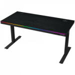 LORGAR Birou Gaming LORGAR Birou gaming LORGAR DESK PRO 80, melamina, 1405x680mm, inaltime reglabila 705-1165mm, incarcare wireless, porturi USB, iluminare RGB (LRG-DP80W)