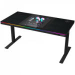 LORGAR Birou Gaming LORGAR Birou gaming LORGAR DESK ELITE 90, melamina, electric reglabil 705-1165mm, RGB, 1405x680mm (LRG-DE90W)