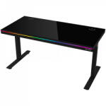 LORGAR Birou Gaming LORGAR Birou gaming LORGAR DESK PRO 80, sticla securizata, reglare electrica inaltime 720-1160 mm, dimensiuni 1405x680mm, iluminare RGB (LRG-DP80G)