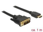 Delock 85582 video átalakító kábel 1 M HDMI A-típus (Standard) DVI-D Fekete (85582)