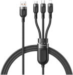 Mcdodo Cablu 3 in 1 Lightning & MicroUSB & Type-C Mcdodo Super Fast Charging Black (5A, 1.2m) (CA-8790)