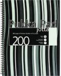 Pukka Pad Jotta Pad A4 PP 200 oldalas fekete csíkos vonalas spirálfüzet (A15551081) - officedepot