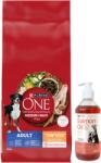 ONE Adult Medium/Maxi Hrană pentru câini adulți bogată în pui și orez 12 kg + LAB V Ulei de somon pentru câini și pisici 500 ml
