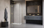 Radaway Essenza Brushed Gold ? KDJ szögletes ? szálcsiszolt arany zuhanykabin 120x90 átlátszó balos