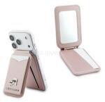 CG MOBILE KARL LAGERFELD MIRROR tok, bőr hatású mágneses, MagSafe, RÓZSASZÍN (KLWMSMPGKCHPP) (KLWMSMPGKCHPP)