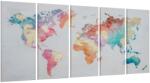 Homcom Print 5 részes vászonkép készlet, vászon/fa, 80x40 cm, többszínű (L00-021)