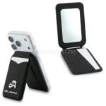 CG MOBILE KARL LAGERFELD MIRROR tok, bőr hatású univerzális, MagSafe, FEKETE (KLWMSMPGKCHPK) (KLWMSMPGKCHPK)