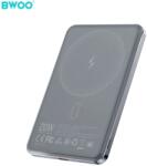 BWOO Ultra Slim Power Bank 5000mAh mágneses töltéssel P79 Szürke