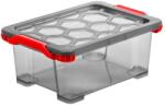 Rotho Evo total műanyag tároló doboz, 11 L - antracit/piros (1008390000)