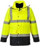 Portwest Hi-Vis 4 az 1-ben Contrast Traffic kabát (S471YNRXXXL) - grandis