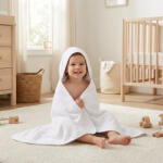 NEW BABY Gyermek frottír törölköző kapucnival New Baby 100x100 cm white