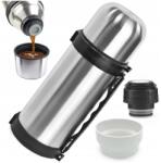  Fém termosz 1200ml, ezüst, hideg és meleg italokhoz, ideális túrázáshoz és piknikezéshez (cenoman_5906112243722)