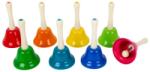 Kleiner Fuß Small Foot - Színes csengettyűk, 8 darabos készlet