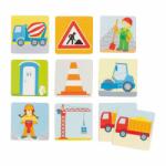 Goki fából készült memo játék, építkezés, 32 db