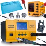 Rosfix ProSet Airflow X 861DW LCD 1300W + AmpRush Zasilacz 32V 5A + Mata Silikonowa ESD 45x30cm 500°C - Zestaw serwisowy Hot Air + Zasilacz laboratoryjny + Podkładka do lutowania