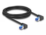 Delock RJ45 cablu de rețea Cat. 6A S/FTP drept îndoire 2 m negru
