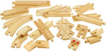 Bigjigs Toys Fából Készült Vasúti Sín Tartozék Készlet, 25 db