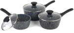 Salter Tigai si seturi Salter BW11460BRMFO Megastone Thermo Collar 3-Piece Saucepan Set - 16/18/20cm (T-MLX60495)