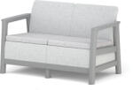 Keter Scandi linea 2 személyes kerti kanapé hamuszürke-világosszürke (264045) - homelux