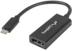 Lanberg AD-UC-DP-01 video átalakító kábel 0, 15 M USB C-típus DisplayPort Fekete (AD-UC-DP-01)