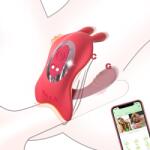 SuperLove Triple Tease Couples Stimulator with App Red Vibrator