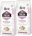Brit Brit Fresh Chicken & Potato Puppy Egészséges növekedés 2x12kg