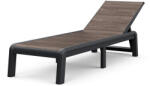 Keter Porto műanyag kerti napozóágy párna nélkül dió-grafit (271462) - leziter