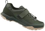 Shimano SH-EX500 férfi trekking és túra kerékpáros cipő, tépőzáras - fűzős, SPD, oliva-zöld, 43-as