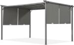 Garden Point Antracit Sevilla 3x4m terasz pergola Garden Point függönyökkel (GAP1247)