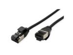 Roline Cablu de retea RJ45 Slim U/FTP Cat. 8.1 (Class I) LSOH 0.15m Negru, Roline 21.15. 3260 (21.15.3260-100)