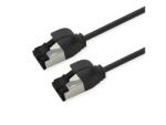 Roline Cablu de retea RJ45 Slim U/FTP Cat. 8.1 (Class I) LSOH 0.5m Negru, Roline 21.15. 3262 (21.15.3262-100)
