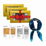 Revox - 3 x Set Elysa - Ser Revox Hyaluronic Acid 3% 30ml, Crema SPF50 Revox 30ml, Esarfa albastra