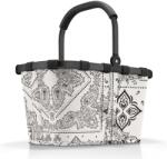 Reisenthel CARRYBAG fehér, fekete kendő mintás bevásárlókosár BK1037 - taskaweb