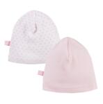 Eevi Pamut sapka fehér/rózsaszín (2 db) - 68