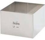 Decora Ezüstös bevonatú, 18x18x6 cm-es szelemeként téglalap alakú tortakör. - Decora (0063786)