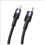 USAMS USB-C to Lightning adatkábel 30W, 1, 2 m alumínium ötvözet, SY Series SJ729USB01 (US-SJ729) (SJ729USB01)