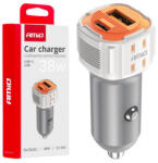 AMiO Szivargyújtós Töltő, Usb+Usb C, 38W (0503883)