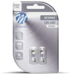 m-tech LB006AW T10 Led Izzó, Fehér Konkáv, 12V W5W (72LB006AW)