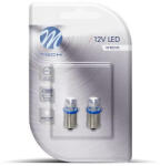 m-tech Izzó 12v Ba9s Led Kék Pár Konkáv (72lb007b)