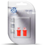 m-tech LB006AR T10 Led Izzó, Piros Konkáv, 12V W5W (72LB006AR)