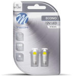 m-tech T5 Led Izzó 12V, Fehér, Párban (72LB053W)