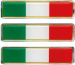Lampa Olasz zászló Dekoráció 3db, Téglalap alakú, 55x16mm (0115009)